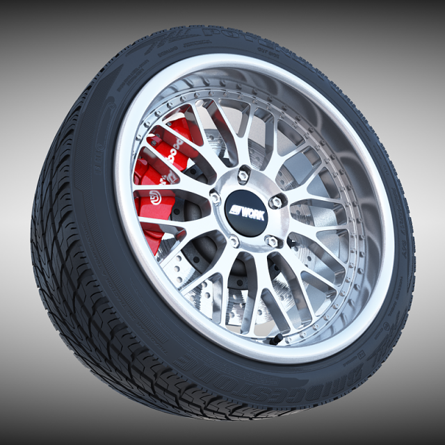 porsche wheel Modèle 3D .c4d .max .obj .3ds .fbx .stl .blend 