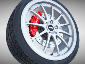 work emotion 11r wheel 3D Model