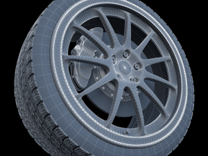 work emotion 11r wheel 3Dモデル