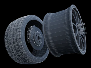 trabalhar emo&ccedil;&atilde;o roda 11r Modelo 3D