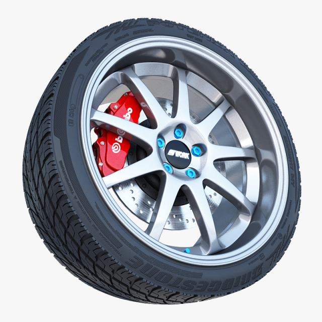work emotion xd9 wheel 3D Model .c4d .max .obj .3ds .fbx .stl .blend 