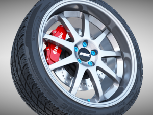 work emotion xd9 wheel 3D Model