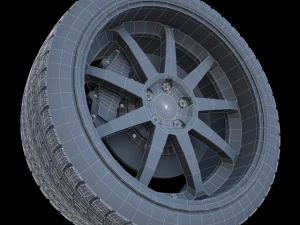 work emotion xd9 wheel 3D Model