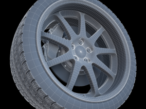 work emotion xd9 wheel 3D Model
