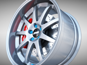work emotion xd9 wheel 3D Model