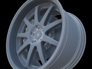 work emotion xd9 wheel 3D Model