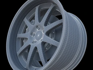 work emotion xd9 wheel 3D Model