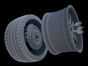 work emotion xd9 wheel 3D Model