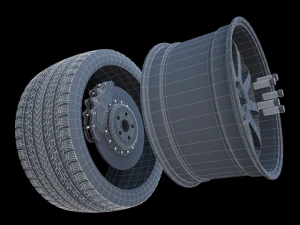 work emotion xd9 wheel 3D Model