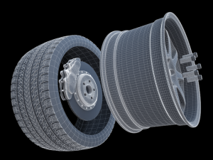 work emotion xd9 wheel 3D Model