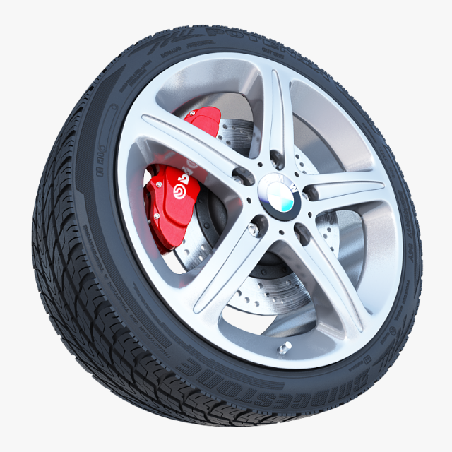 car wheel 3D Model .c4d .max .obj .3ds .fbx .stl .blend 