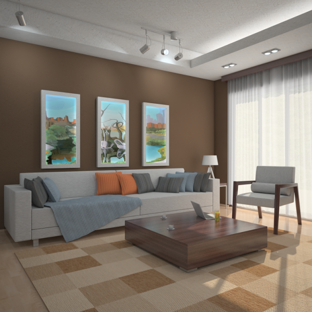 living room 2 3D Modell .c4d .max .obj .3ds .fbx .stl .blend