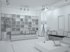living room 2 3D Modell