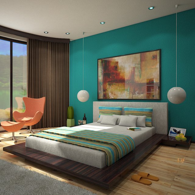bedroom 1 3Dモデル .c4d .max .obj .3ds .fbx .stl .blend 
