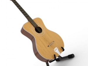 acoustic guitar orfeus with stand 3D Model