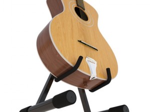 acoustic guitar orfeus with stand 3D Model