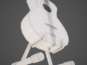 acoustic guitar orfeus with stand 3D Model
