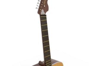acoustic guitar orfeus with stand 3D Model