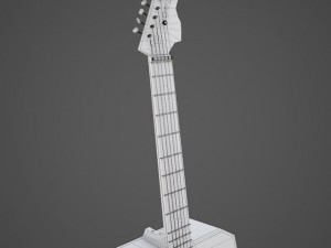 acoustic guitar orfeus with stand 3D Model