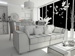 living room 3 Modello 3D