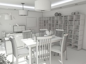 living room 3 Modello 3D