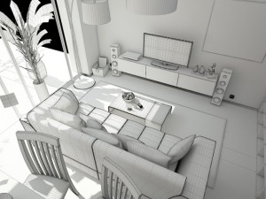 living room 3 Modello 3D