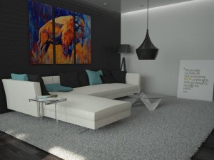 kitchen dining and living room 3D Модель