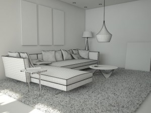 kitchen dining and living room 3D Модель
