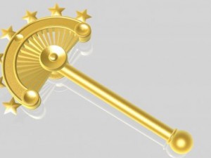 golden scepter Modelo 3D