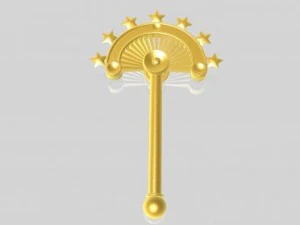 golden scepter 3D Model
