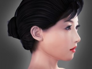Bathing woman jasmine Model 3D