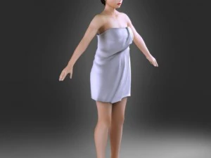Bathing woman jasmine 3D Model