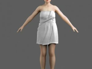 Bathing woman jasmine 3D Model