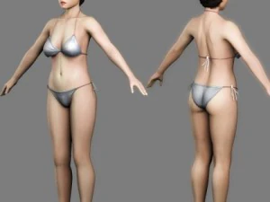 Bathing woman jasmine 3D Model