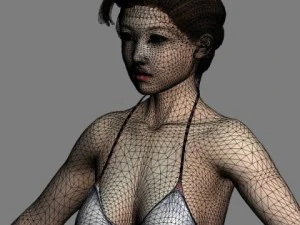 Bathing woman jasmine 3D Model