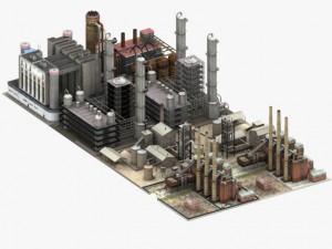 detailed factory 3D Model