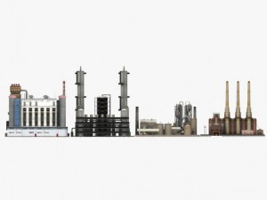 detailed factory 3D Model