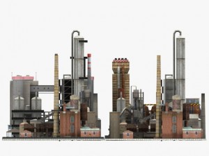 detailed factory 3D Model