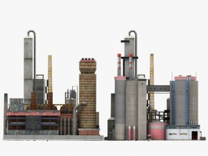 detailed factory 3D Model