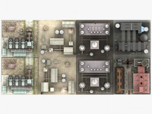 f&aacute;brica detalhada Modelo 3D