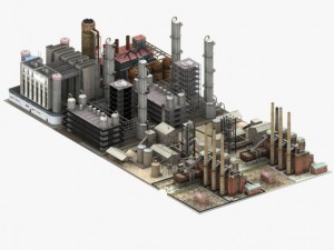 detailed factory 3D Model