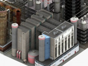 detailed factory 3D Model