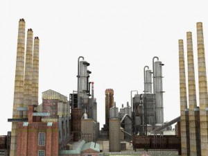 f&aacute;brica detalhada Modelo 3D