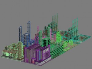 detailed factory 3D Model