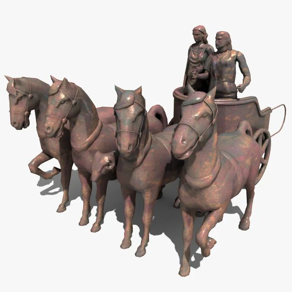carriage sculpture 3D Model .c4d .max .obj .3ds .fbx .stl .blend 
