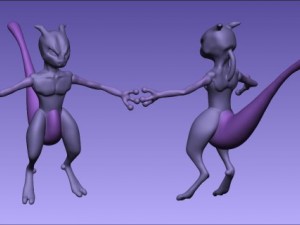 mewtwolowpoly Modelo 3D