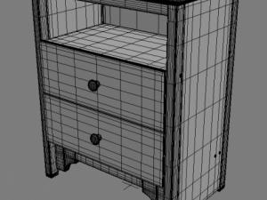 bed table max obj Modello 3D