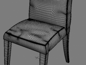dining chair max obj 3D 模型