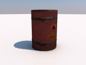 game ready explosive barrel 3D Model