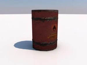game ready explosive barrel 3D Model
